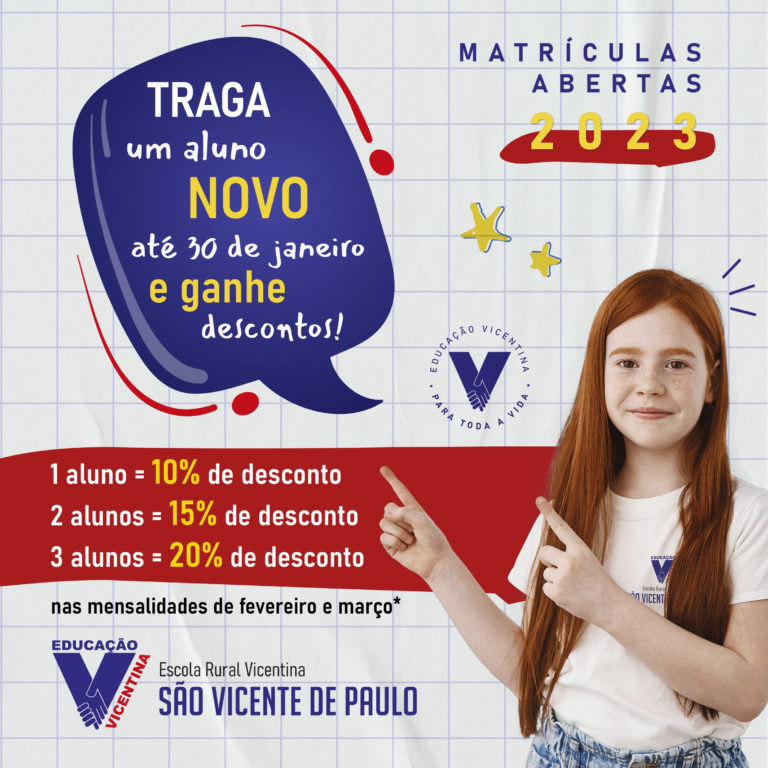 Atenção Você Que Já é Nosso Aluno Campanha De Matrículas 2023 Escola Rural São Vicente De Paulo 8158